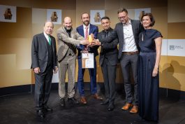 Houskapreis 2026 - 1. Platz in der Kategorie Außeruniversitäre Forschung für AIT/Center for Energy, v.l.n.r.: Erich Hampel (B&C), Friedrich Kupzog (AIT), Mark Stefan (AIT), Bharath Varsh Rao (AIT), Gregor Taljan (Energienetze Steiermark), Birgit Noggler (B&C), Foto: Alexander Müller